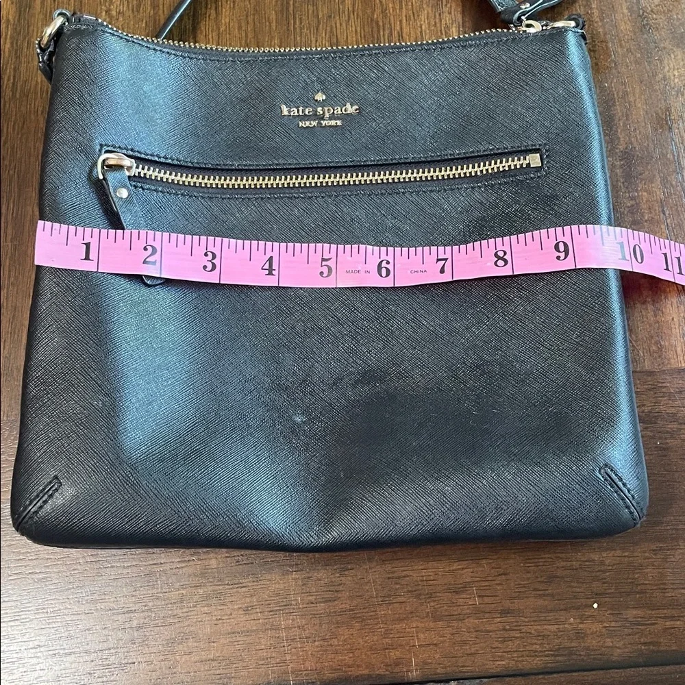 kate spade Black Saffiano Crossbody with Front Zip